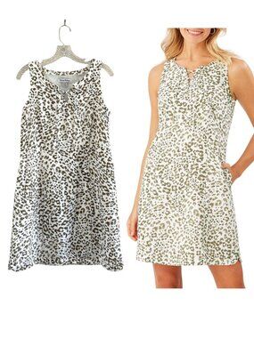 Tommy Bahama Wild One Linen Lace-Up Shift Dress Beach Summer